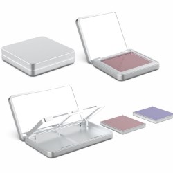 Refillable and Recyclable, Element Packagings MakeUp Pallete Stands for Change